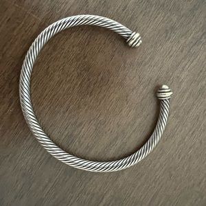 David Yurman. Cable Classics Bracelet in Sterling Silver with 18k Yellow Gold